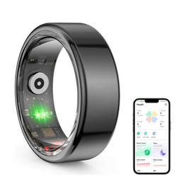 Health Tracker Smart Ring for Men Women Fitness Tracker Bluetooth Heart Rate During Sleep Oxygen in Blood IP68 Waterproof Wireless Activity Monitor 12