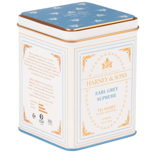 Harney & Sons Earl Grey Supreme, Black Tea, 20 Sachets