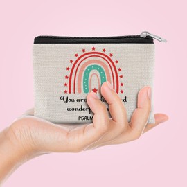 Christian Religious Gifts for Women Faith Inspirational Religious Presents for Daughter Sister Valentines Mothers Day Birthday Present Ideas Catholic Spiritual Gifts for Coworkers Zipper Change Pouch