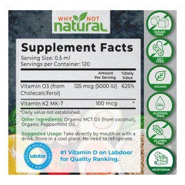 Vitamina K2 + D3 Con Coco Apoyo Óseo Cardiaco 60ml Americano