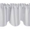 Aquazolax White Valances Curtains for Windows 2 Panels Set Rod