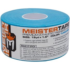 Meister 15Yd x 1.5" Premium Athletic Trainer's Tape for Sports and Medical (50% Longer) - Turquoise - 32 Rolls