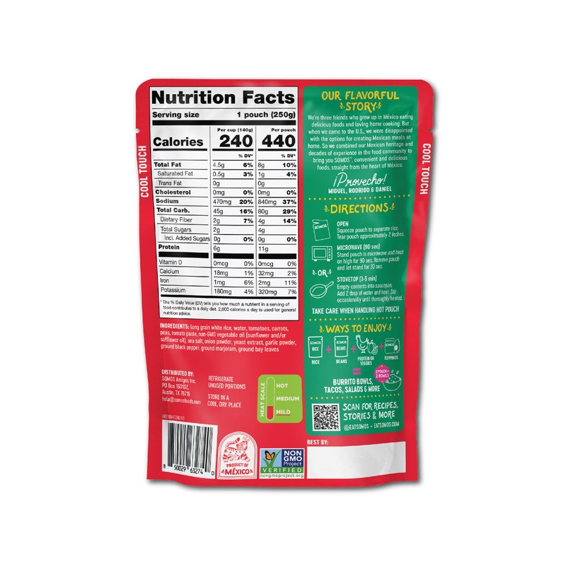 SOMOS Mexican Homestyle White Rice | Gluten Free, Non-GMO, Vegan