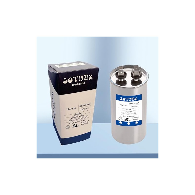 Sotubx 15uF 370/440VAC 50/60Hz CBB65 CBB65A Round Run Start Capacitor