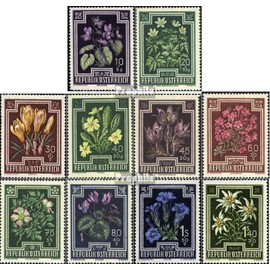 Prophila Collection Austria 868-877 (complete edition) stamped 1948 native flowers tuberculosis aid (stamps for collectors) plants/mushrooms