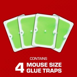 Tomcat Super Hold Glue Traps Mouse Size, Contains 4 Traps - Captures Mice..