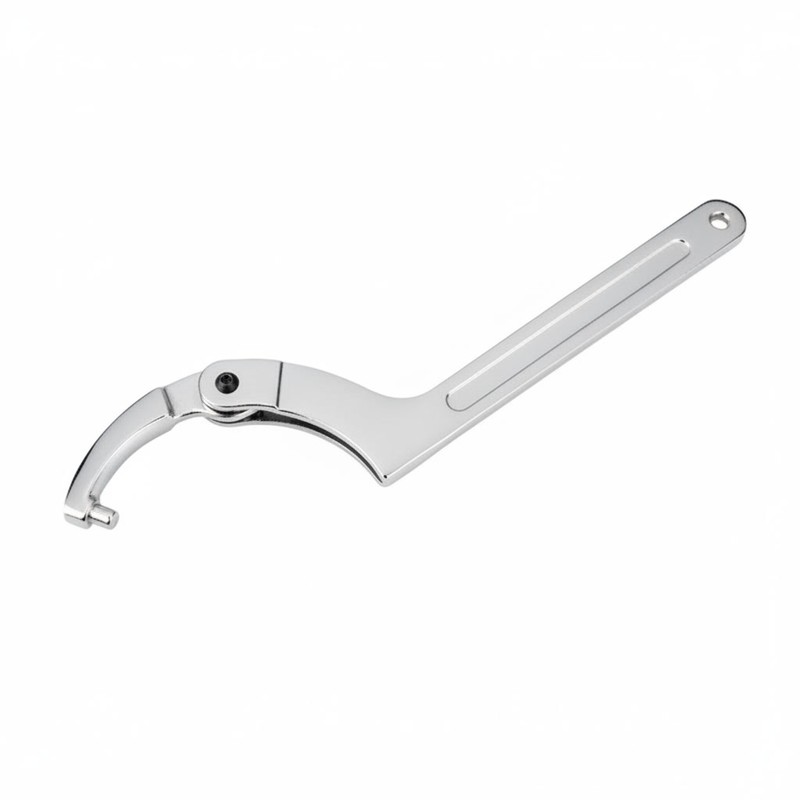 Adjustable Hook Spanner Wrench for Metal Fasteners – Chrome Vanadium
