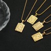 VANGETIMI Gold Initial Letter F Pendant Necklace Square Capital Letter