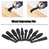 10Pcs Woodworking Grinding Drill 1/4in Hex Shank Engraving File Rotary