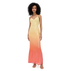 Runaway the Label Women's Niyah Maxi Dress, Mimosa Ombre, Yellow, Orange, S