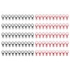 100pcs Binder Clips Black Red Cute Cartoon Flower Shape Metal