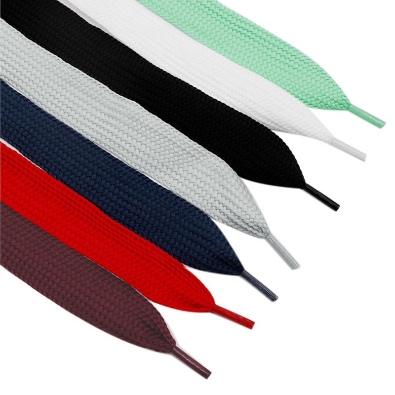 Elerevyo 1 Pair Solid Flat Shoelaces Thick Shoe Laces Wide