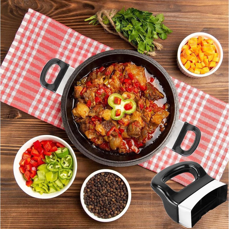 2pcs Replacement Pot Handles, Metal Short Side Handles for Pressure