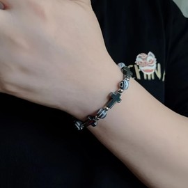 Cross Beaded Bracelet for Men Mens Cross Charm Bracelets Adjustable Jesus Faith Religious Easter Catholic Communion Baptism Christmas Jewelry Gift for Men