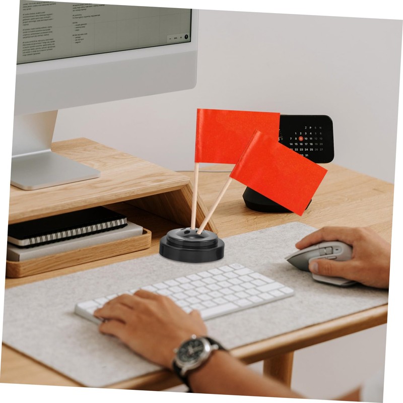 Gatuida 6pcs Mini Flag Holder Base Durable Outdoor Small Flag