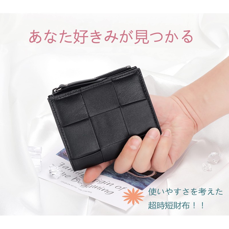 Alice & Elmer Women's Bi-fold Wallet, Genuine Leather, Made by