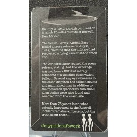 UFO Alien (glow)  Cow Abduction Noir Style 3x5 Custom Carded Mini Figures