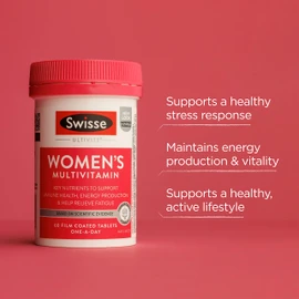 Swisse Ultivite Women's Multivitamin - Blend of herbs, minerals & vitamins including folic acid, biotin & iron - 60 Tablets