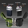 2 Pack Waterproof Lighter Outdoor Electric Lighter Dual Arc Lighter