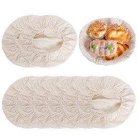 8 Pieces Bread Liner Cloth Cover Baking, 10 Inch Bread Proofing Basket Cloth Liner, Round Cloth Basket Liner for Baskets