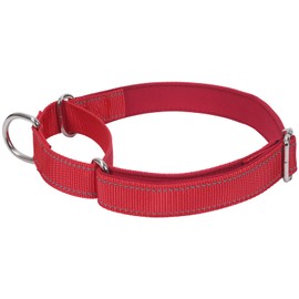 SGODA Martingale Dog Collar, Reflective Nylon Padded Dog Training Collars for Small Dogs, Red S