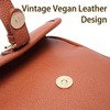 Crossbody Leather Bag, Large Capacity Anti-Theft Vintage Bag, Multi-slot Bag