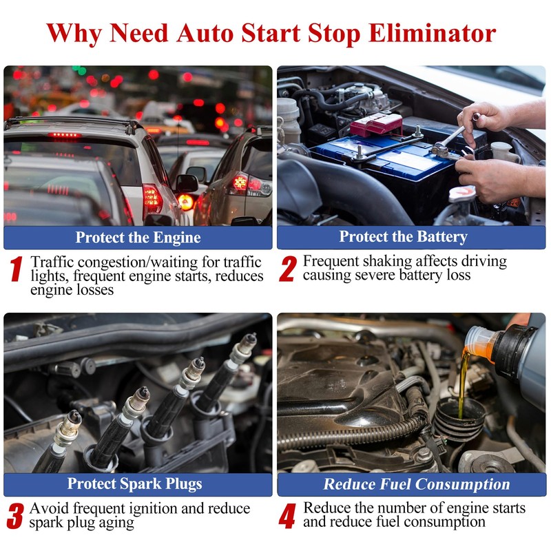 Tectary Auto Start Stop Eliminator Compatible for Ford F150 Accessories