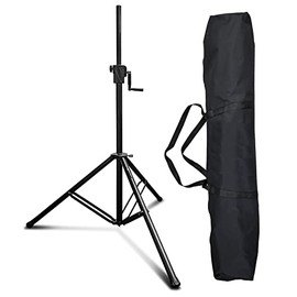 AxcessAbles SMX-266 Tripod Crank-up Speaker Stand - Effortless Hand Crank Compatible with EV / JBL / QSC / Mackie / Behringer / Peavey