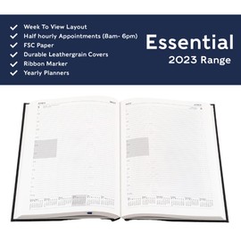 Collins Essential A4 Day to Page Appt 2023 Diary - Black