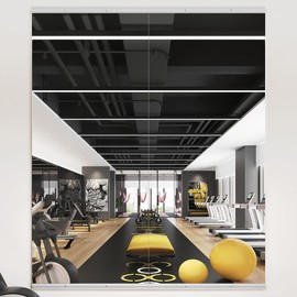 STAWDY Gym Mirror for Home Gym Wall, 56''x16'' -2PCS, Large Full Body Tempered Glass Glass, Frameless Wall Mounted Mirror, for Yoga, Bedroom, Bathroom,Exercise Room