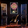 Mushroom Peace Frog - Flocked Blacklight Poster - 23" x