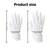 UYGTHI Plain White Cotton Gloves for Men – Soft, Lightweight,