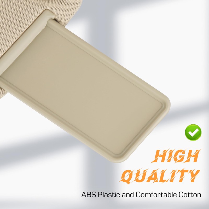 Beige Passenger Right Side Sun Visor Replacement Compatible with 2010-2023