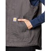 Carhartt Mens Sherpa Lined Mock-Neck Vest Work Utility Outerwear, Gravel,