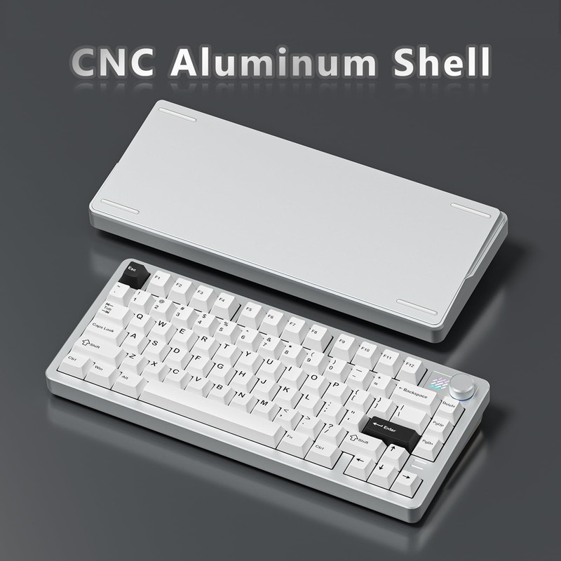 SUEHIODHY FURYCUBE F75 Mechanical Keyboard, 75% Aluminum Keyboard VIA-programmable Custom