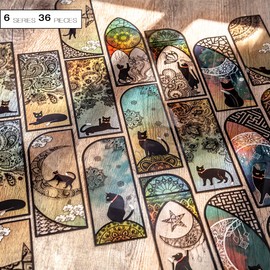 DEARART Lucky Cats Bookmark Three Picture (Six pcs) Bookmarks Page Markers Book Markers Cute Bookmarks for Women Teacher Gifts, Set-3