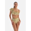 Dagi Women's Fashion, One Shoulder Triangle Bikini Top, Pistachio Green