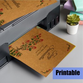 Anscher Kraft Blank Cards and Envelopes 5x7 for Card Making，100 Pack 5x7 Cardstock Paper Sets with Envelopes for DIY Thank You Card, Greetings Cards, Christmas, Invitations, Birthday