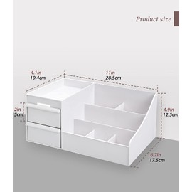 Makeup Organizer - Large Capacity Dresser Organizer Cosmetic Organizer, Make Up Organizator with Drawers, Can Store Skin Makeup, Care,Lipstick,Jewelry, Perfect for Bedroom, Bathroom Countertop