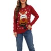 SANSIWU Women Christmas Sweater Funny Novelty Pattern Pullover Long Sleeve