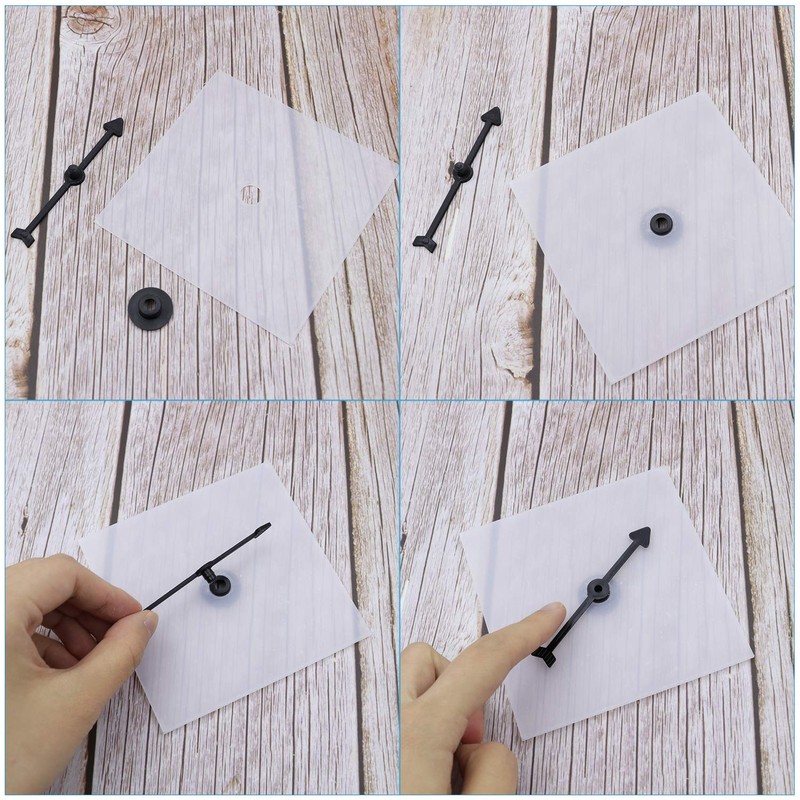 Lohoee 15Pcs Transparent Spinners Math Game Spinner with Rotating Arrow