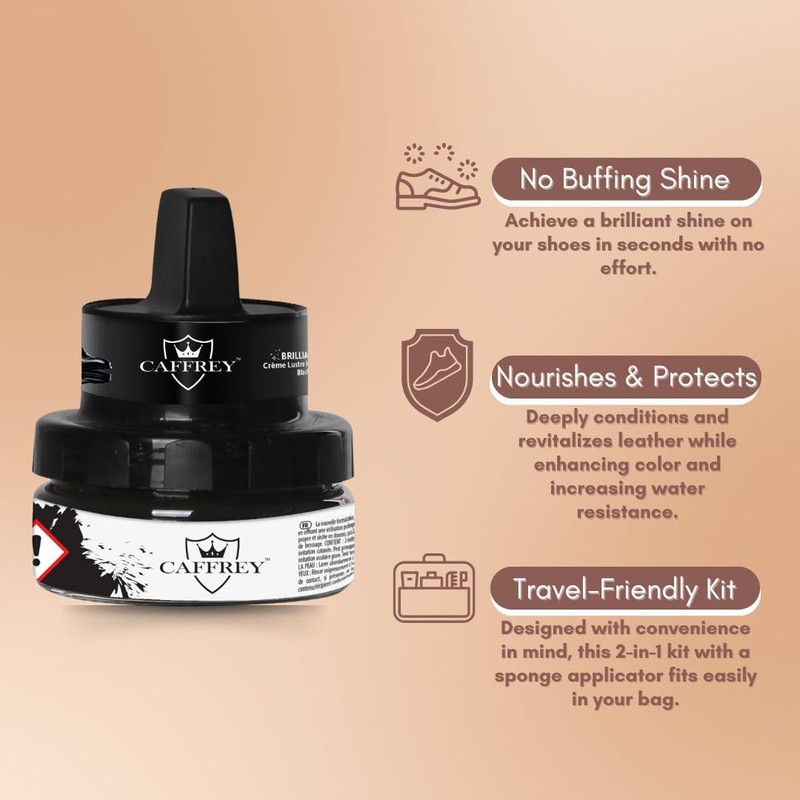 Caffrey Brilliance Instant Shine Cream - Nourishes & Conditions Leather,