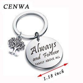 CENWA Family Tree Jewelry Always and Forever Family Above All Keychain The Originals Inspired Gift (always and forever K)