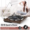 Turntable Record Player Wireless Output Vinyl Players Aluminium Platter and