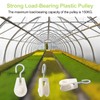 UFURMATE Single Pulley Roller, 16Pcs Mini Plastic Pulley Hooks 360