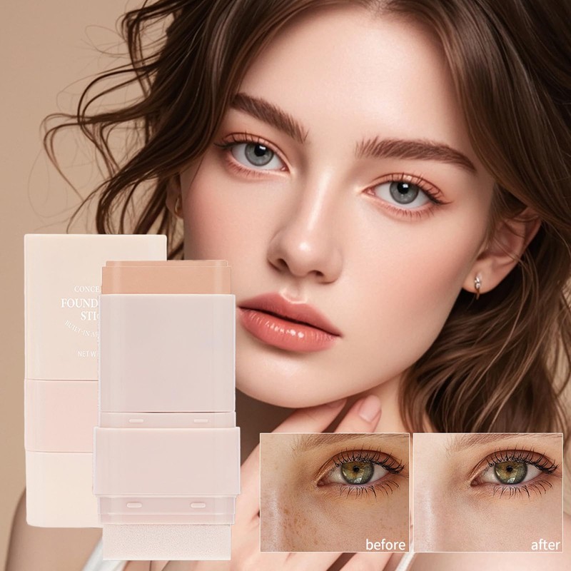 Makeup Foundation Stick, Long Lasting Lightweight Full Coverage Concealer for
