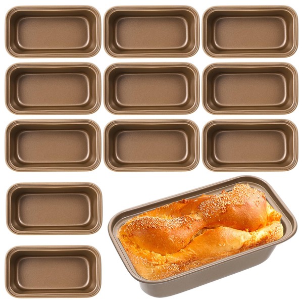 Lemecima 12 Pcs Mini Loaf Pan for Baking Bread Non
