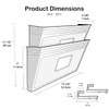 Acrimet Wall Mount Pocket File Organizer Holder (Hangers Included) (White