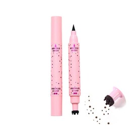 2 in 1 Eyeliner Freckle Pen with Waterproof Formula and Dual Tip Design for Natural Lifelike Makeup, Soft Dot Stamp Pen Creates Effortless Sunkissed Look in Multiple Shades (2# MEDIUM)