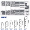 150pcs R Clips Stainless Steel Cotter Pins R Split Clips,